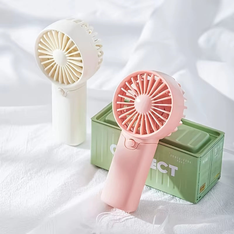 Portable Fan Convenient Creative Small Fan Pocket Hand-Held Fan Lightweight Adjustable Cute Handheld Mini Fan Air Coolers